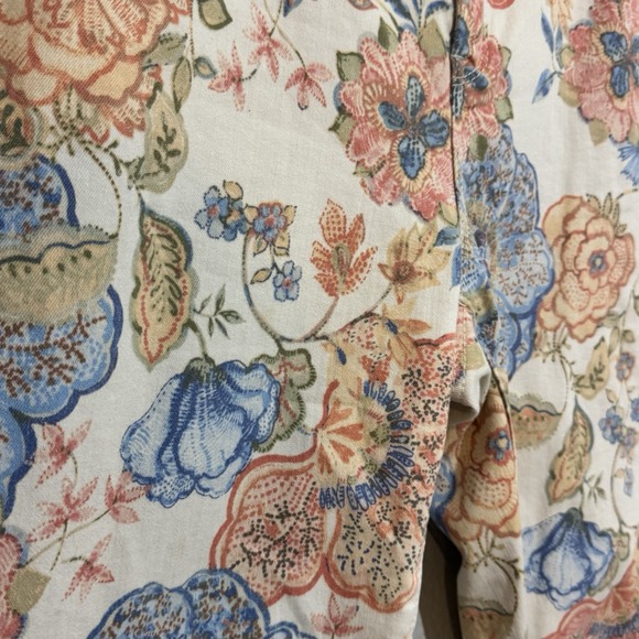 Chico's Jeans‎ So Slimming Girlfriend Slim Fit Ankle Womens .5R Floral Print - Picture 2 of 5